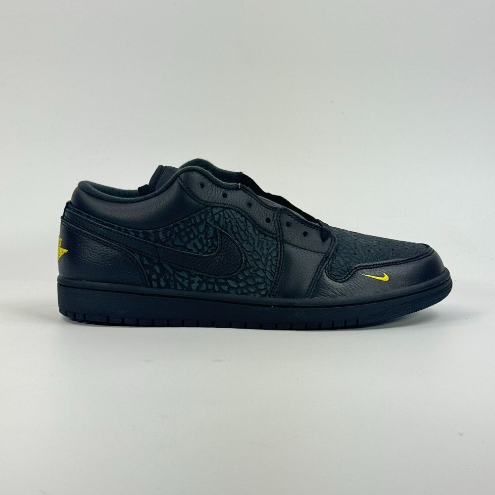 Jordan Low-Top Sneakers in Black with Yellow Accents